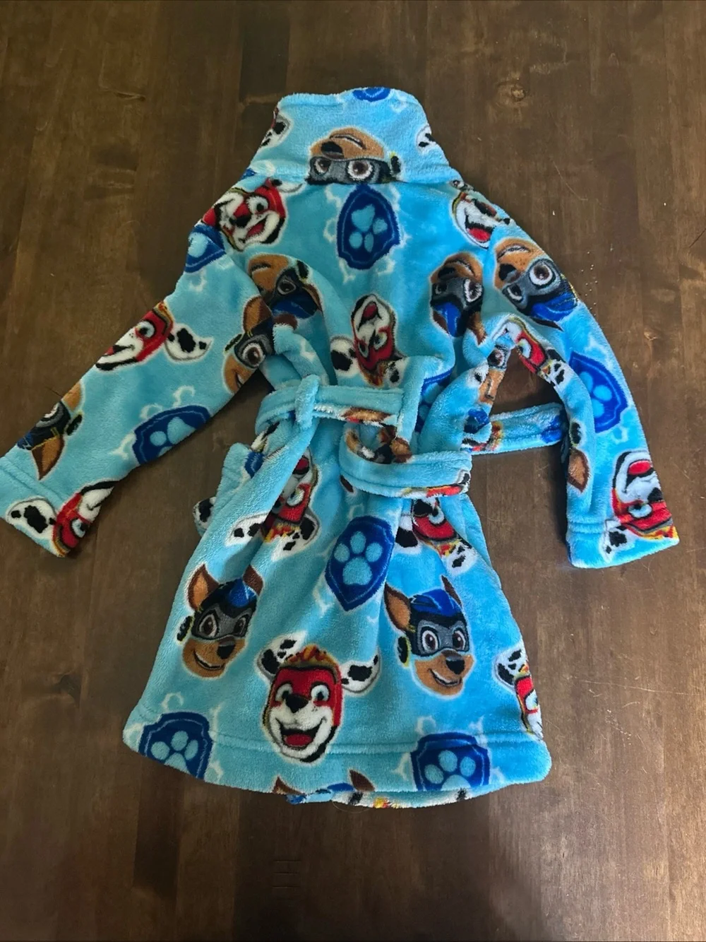 Paw Patrol 3T Fleece Robe Cozy Bath Robe Chase Marshall Attched Belt